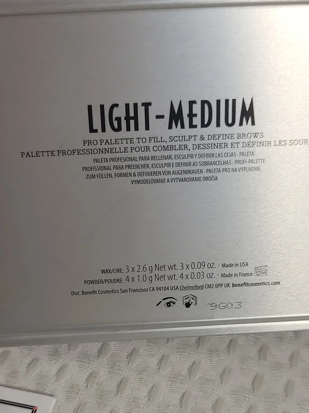 Benefit Brow Zings Pro Palette — Silver Tin with Pink Accents - Picture 4 of 6